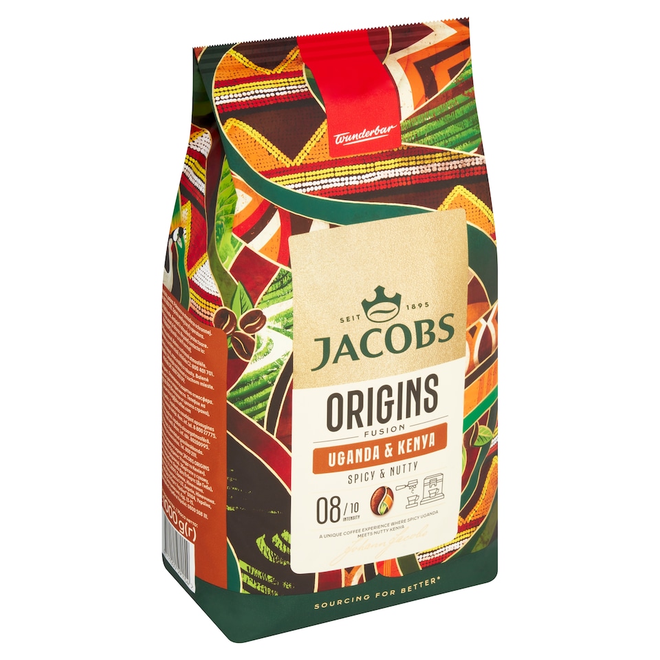 Obrázek 1 pro produkt Jacobs Origins Fusion Uganda & Kenya káva pražená zrnková 1000g