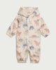 image 1 of F&F Baby Dinosaur Shower Resistant Puddlesuit in Stone