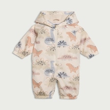 F&F Baby Dinosaur Shower Resistant Puddlesuit in Stone