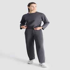 F&F Cotton Blend Sweatshirt and Joggers Lounge Set in Grey