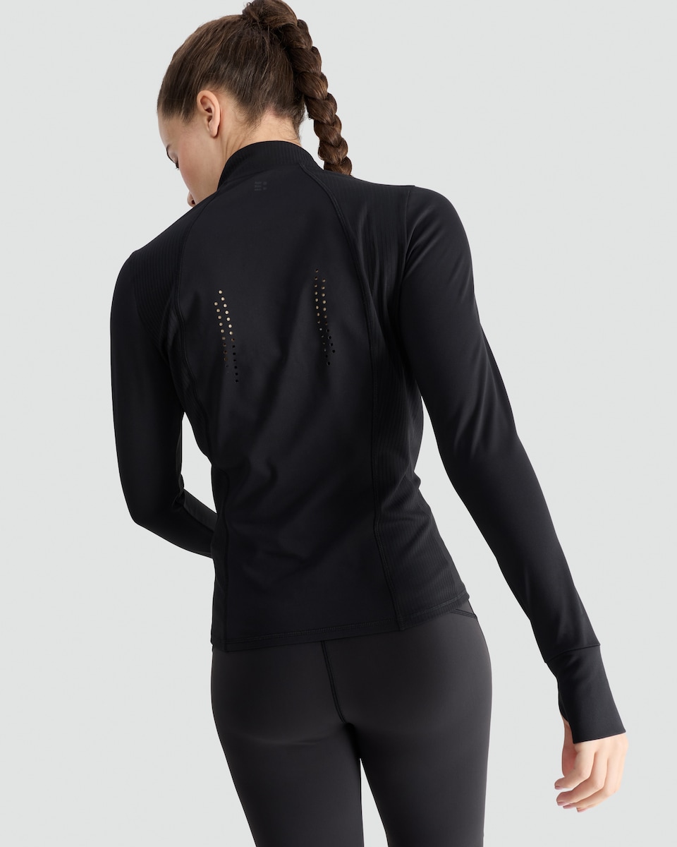 image 1 of F&F Active Zip Through Jacket in Black