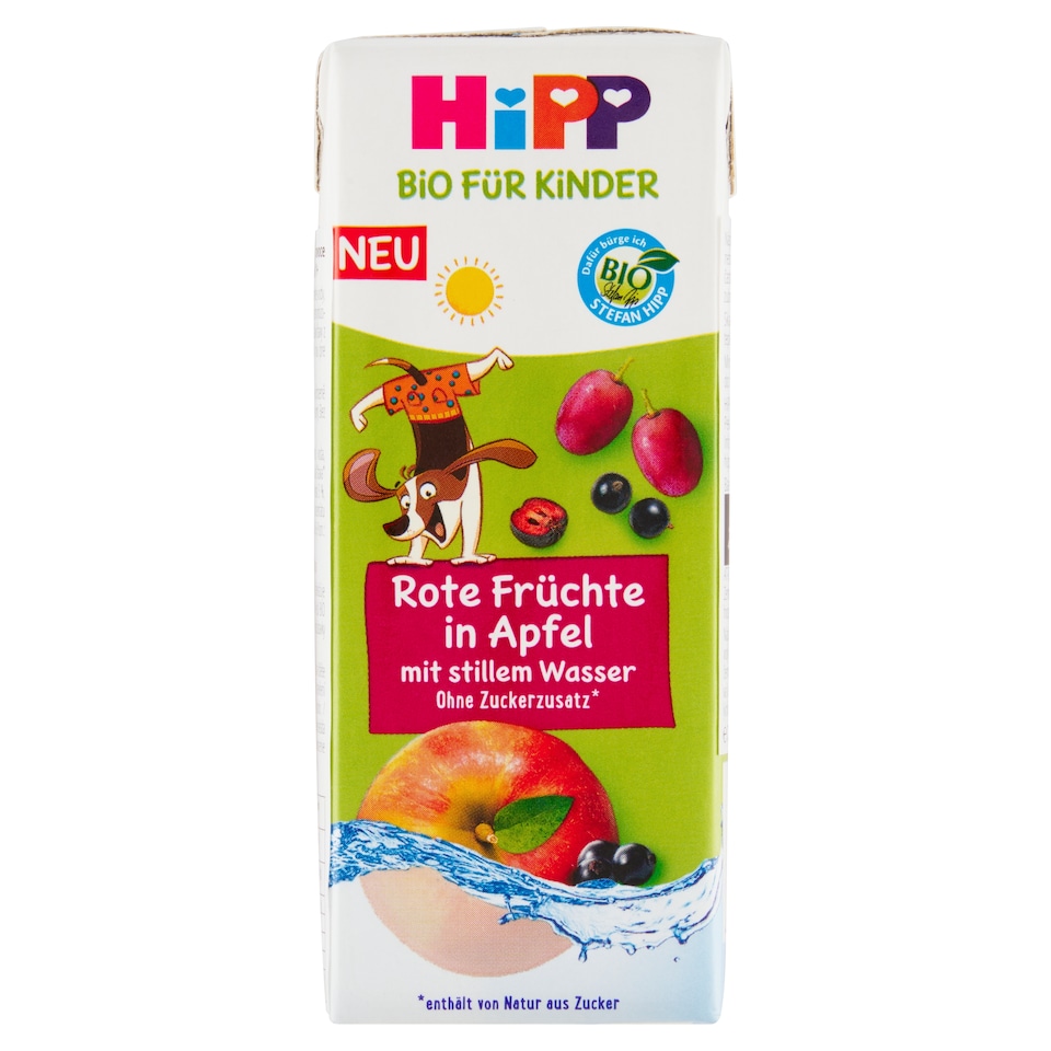 Obrázek 1 pro produkt HiPP Bio nápoj jemné jablko a ovoce s neperlivou pramenitou vodou od 1+ 200ml