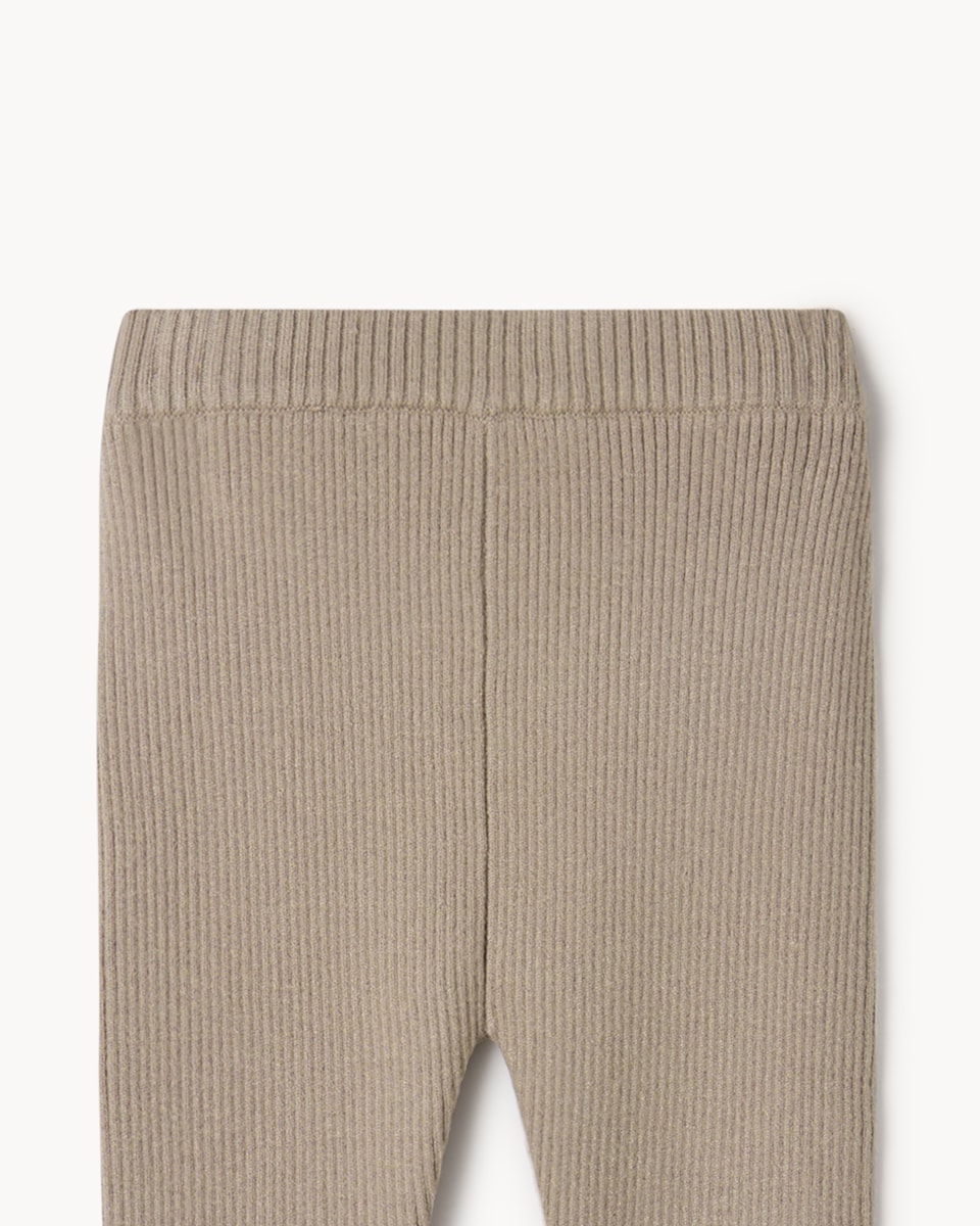 image 1 of F&F Baby Bow Cardigan and Trousers Set in Tan