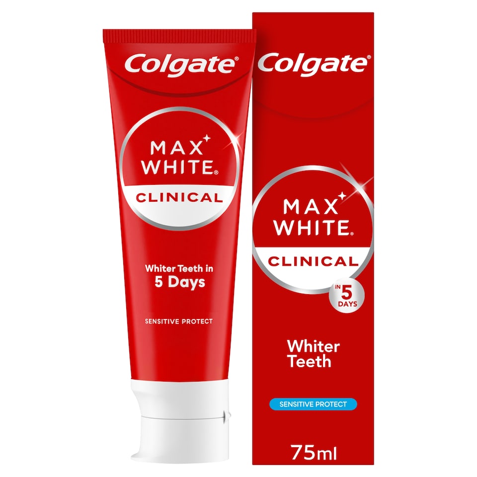 image 1 of Colgate Max White Clinical Sensitive Protect Whitening Toothpaste 75ml