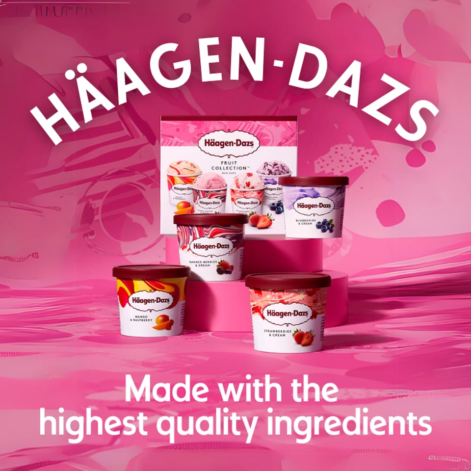 image 1 of Haagen-Dazs Fruit Mini Cups Ice Cream 4X95ml