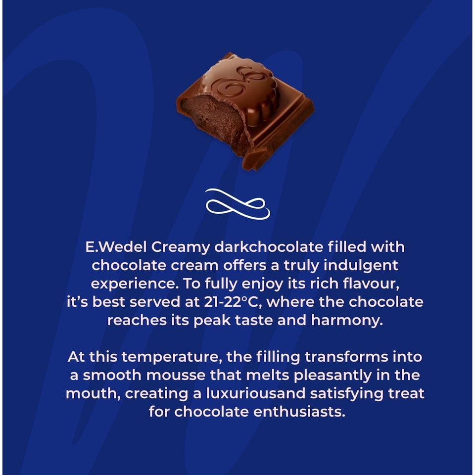 image 1 of E. Wedel Dark Chocolate with Chocolate Filling 100g