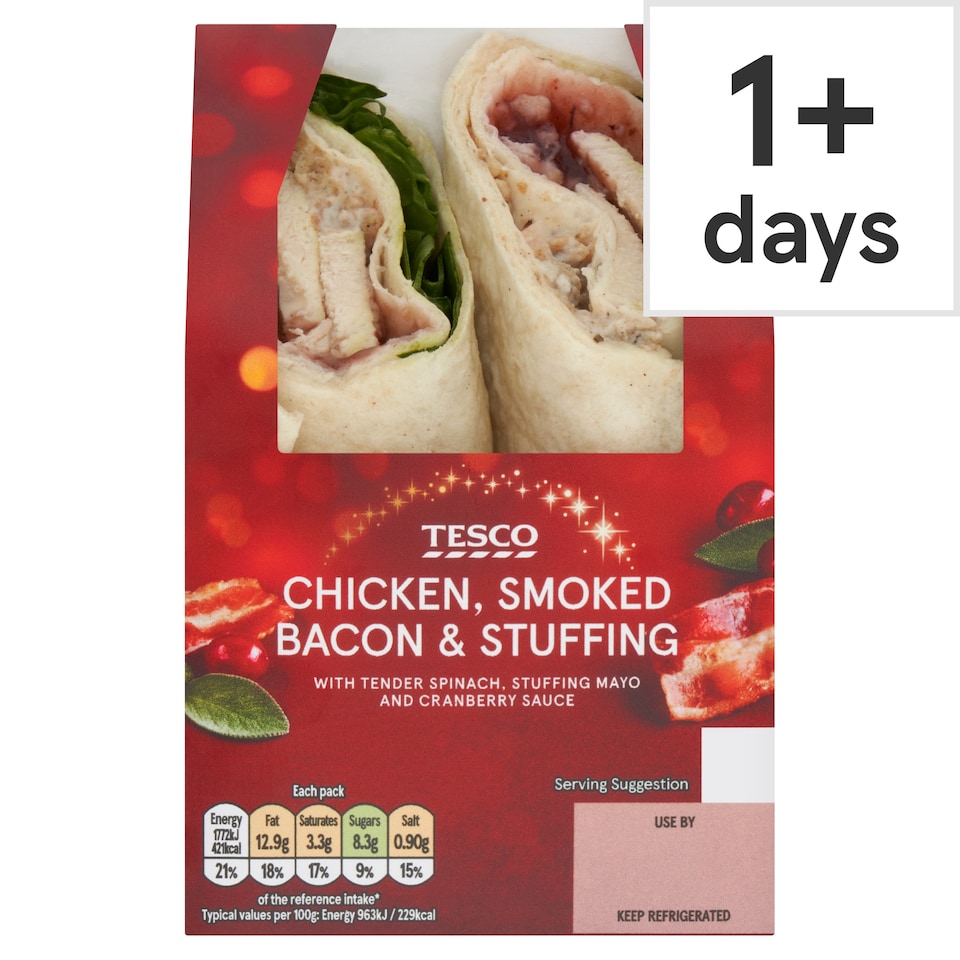 Tesco Chicken, Bacon & Stuffing Wrap