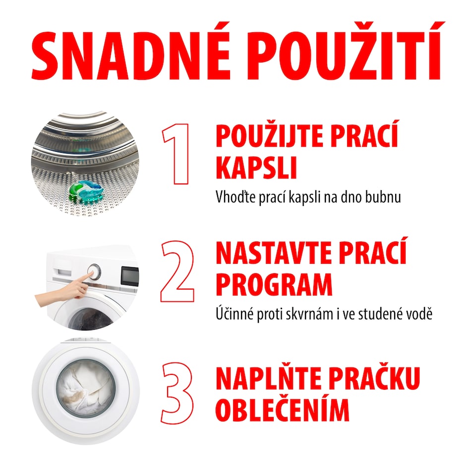 Obrázek 1 pro produkt Persil Discs 4in1 Deep Clean Universal předdávkovaný prací prostředek 100 praní 100 x 16,5g (1650g)