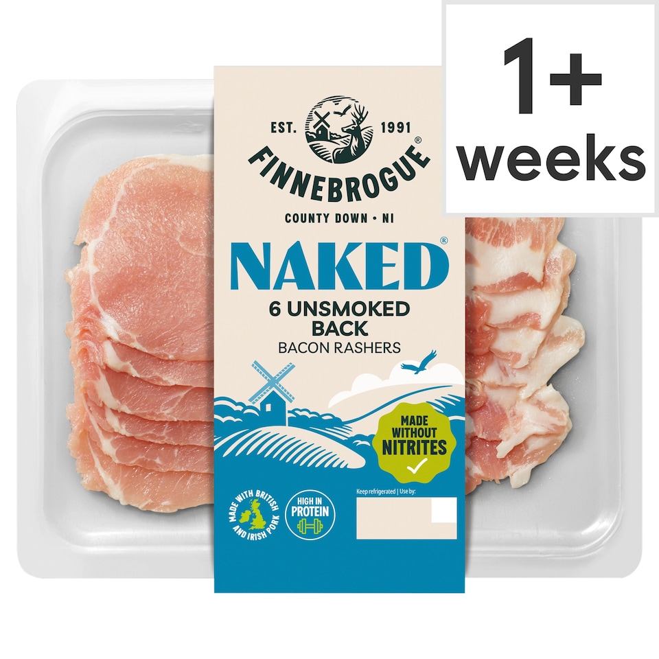 Finne Brogue 6 Naked Unsmoked Back Bacon 200G