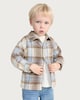 image 3 of F&F Boys Brushed Check Shacket in Blue
