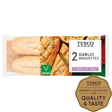 Tesco 2 Garlic Baguettes 410g