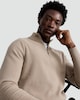 image 1 of F&F Pure Cotton Ribbed Half Zip Jumper in Cream