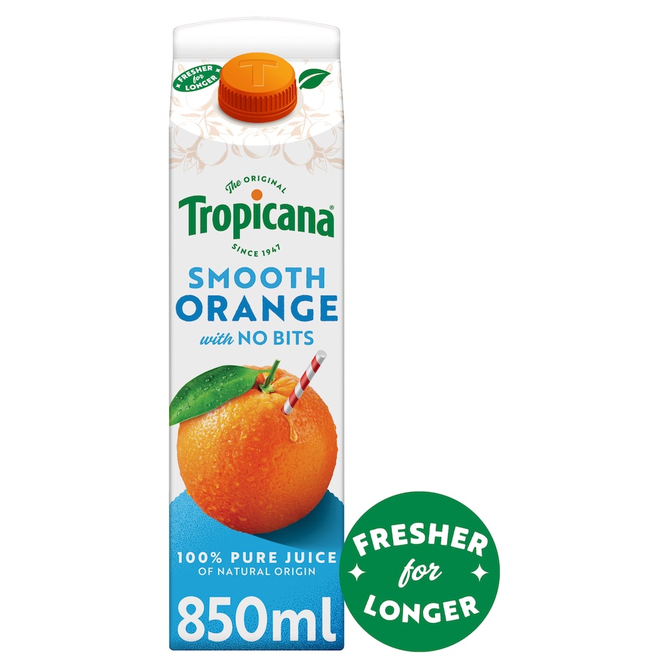image 1 of Tropicana Long Life Smooth Orange Fruit Juice 850Ml