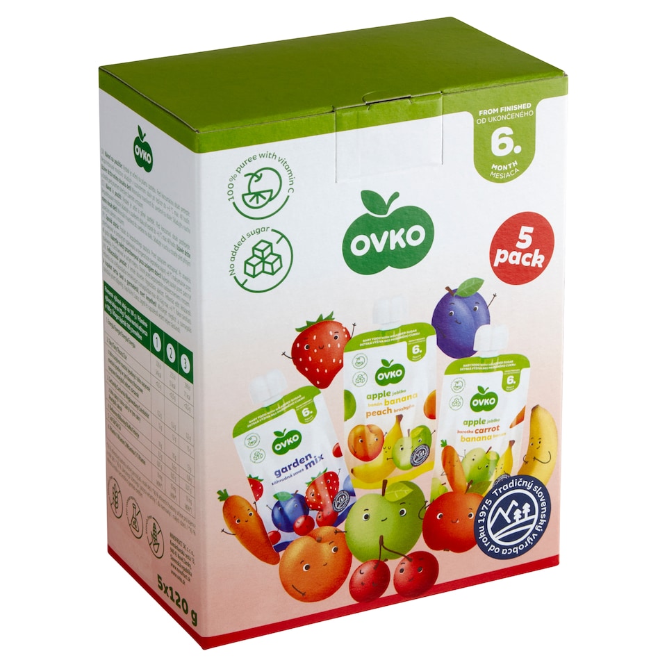 obrázok 1 z OVKO Dojčenská výživa Multipack 5 x 120 g
