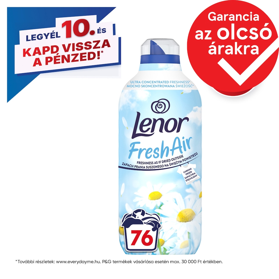Lenor Fresh Air Öblítő 76 Mosáshoz, Sensitive 1. kép
