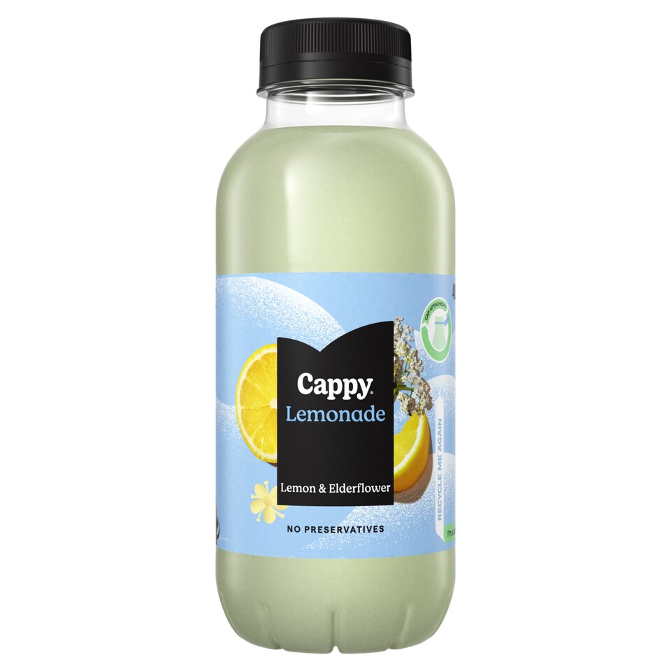 Cappy Lemonade Non-Carbonated Elderflower Flavoured Lemonade with Sugar and Sweeteners 400 ml