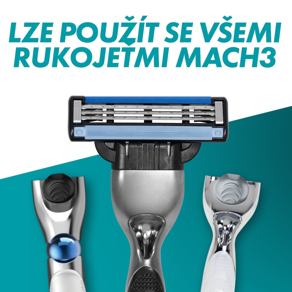 Obrázek 1 pro produkt Gillette Mach3 Náhradní Holicí Hlavice Pro Muže,Gillette Se 3 Břity