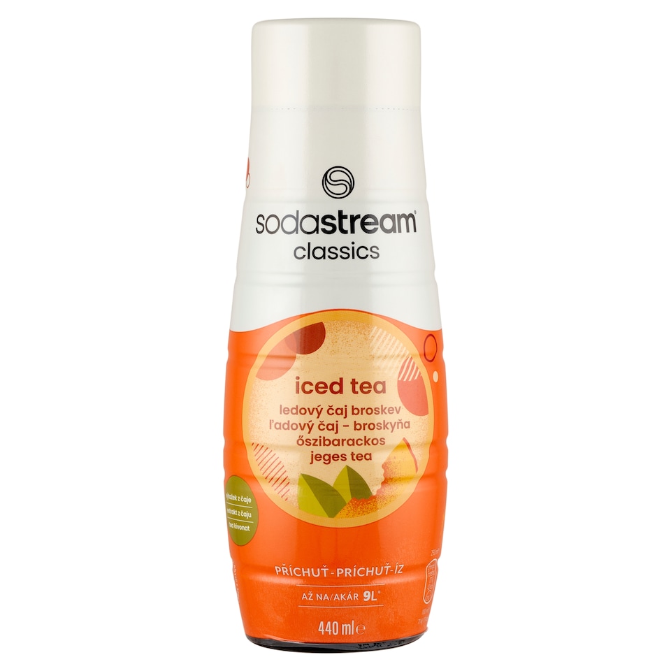 Sodastream Classics ízesített italkoncentrátum tea kivonattal és őszibaracklével 440 ml 
