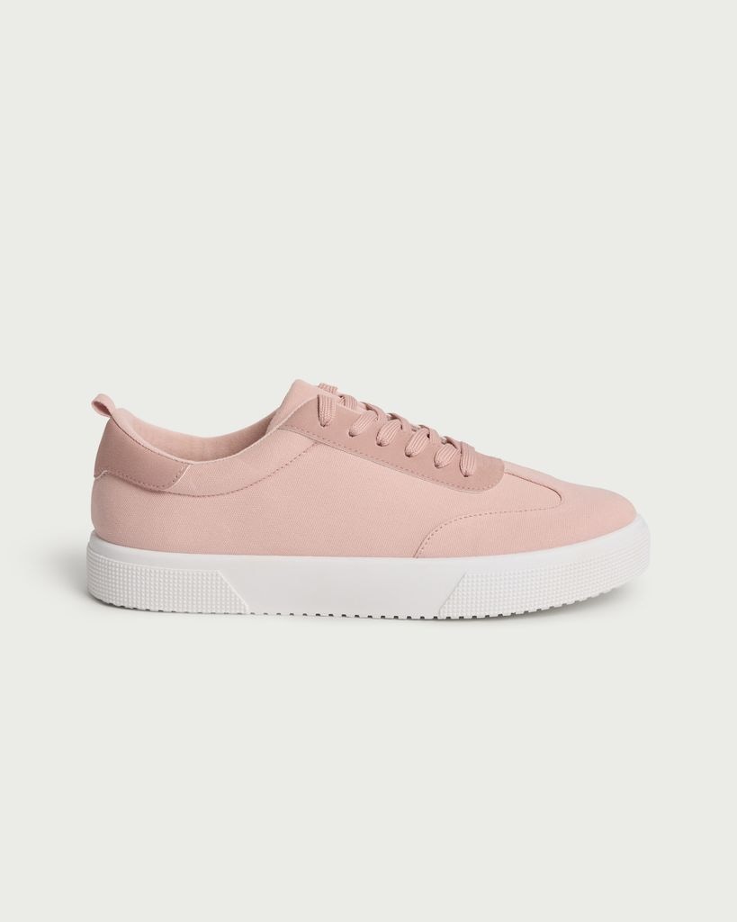 F&F Canvas Lace Up Trainers in Pink