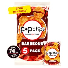 Popchips Barbeque Multipack Crisps 5x17g