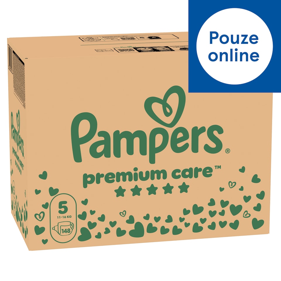 Obrázek 1 pro produkt Pampers Premium Care Velikost 5, 148 Dětské Plenky, 11kg-16kg