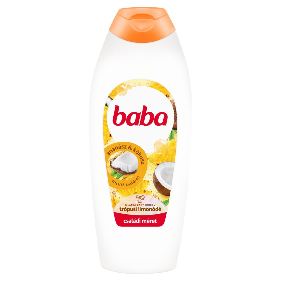 Baba Tropical Lemonade Refreshing Shower Gel with Pineapple and Coconut Scent 750 ml