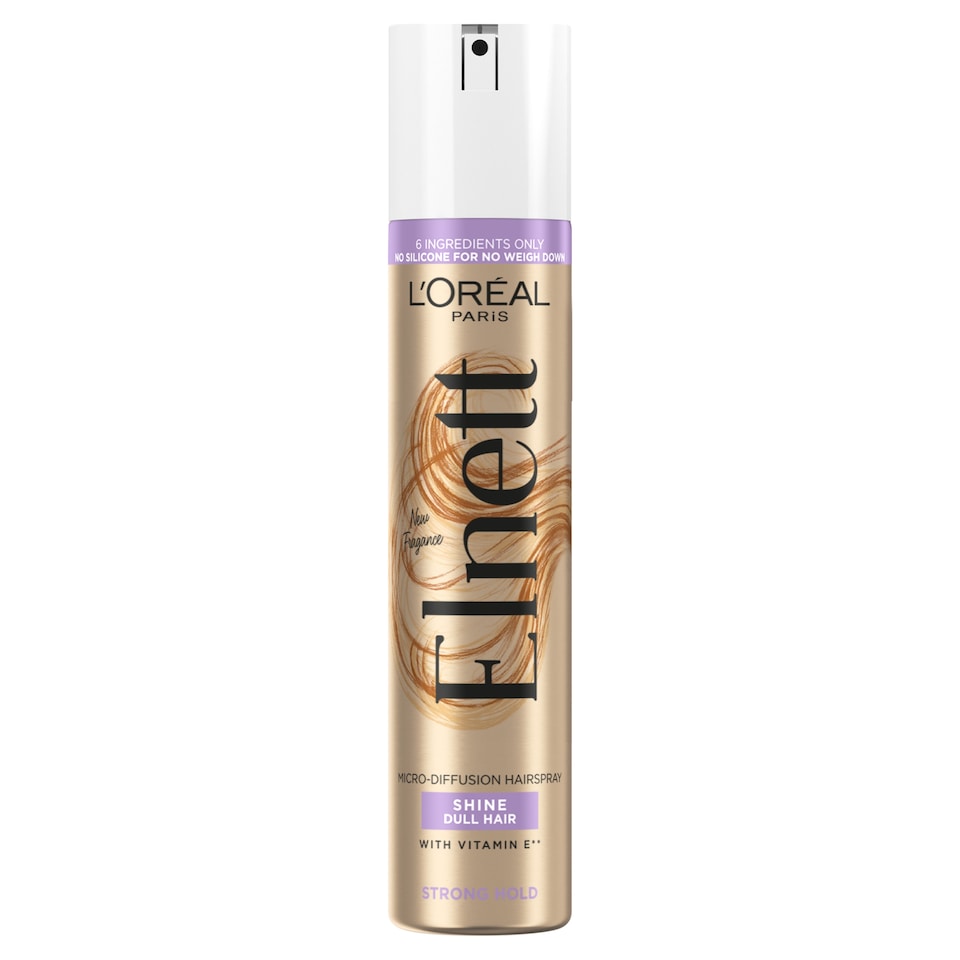 image 1 of L'Oreal Elnett Shine Strong Hold Hair Spray 200Ml