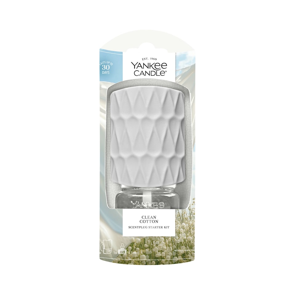 image 1 of Yankee Classic Clean Cotton Scent Starter Plug Kit