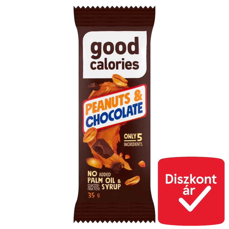 image 1 of Good Calories Date Bar with Peanuts and Chocolate with Sweetener 35 g