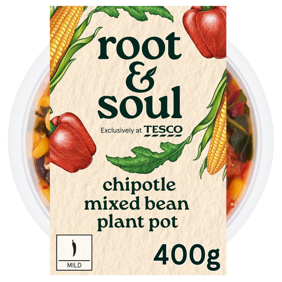 Root & Soul Chipotle Mixed Bean Plant Pot 400g