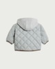 image 2 of F&F Baby Quilted Bear Jacket in Grey