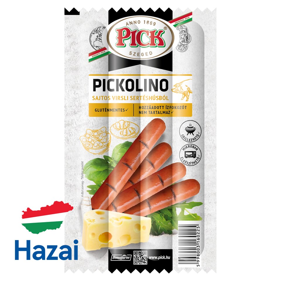 PICK Pickolino sajtos virsli sertéshúsból 140 g