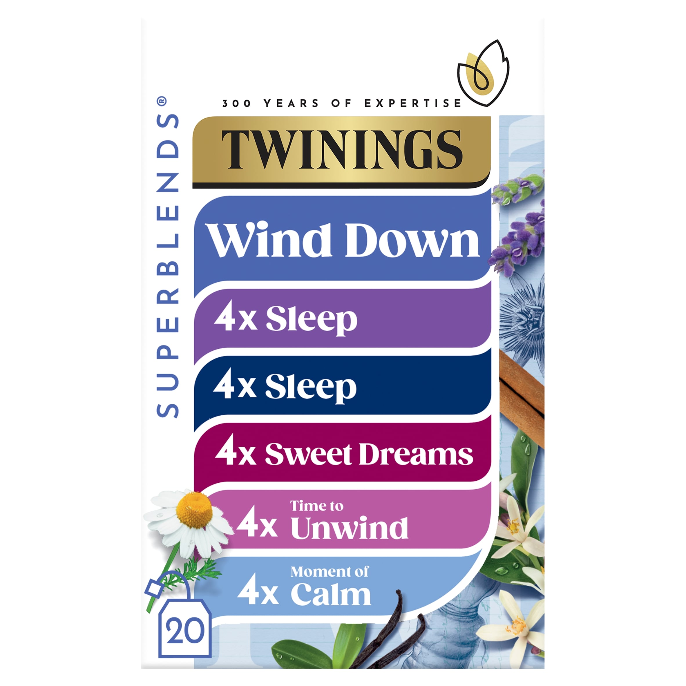 Twinings Superblends Wind Down Collection 20 Tea Bags 33.3g