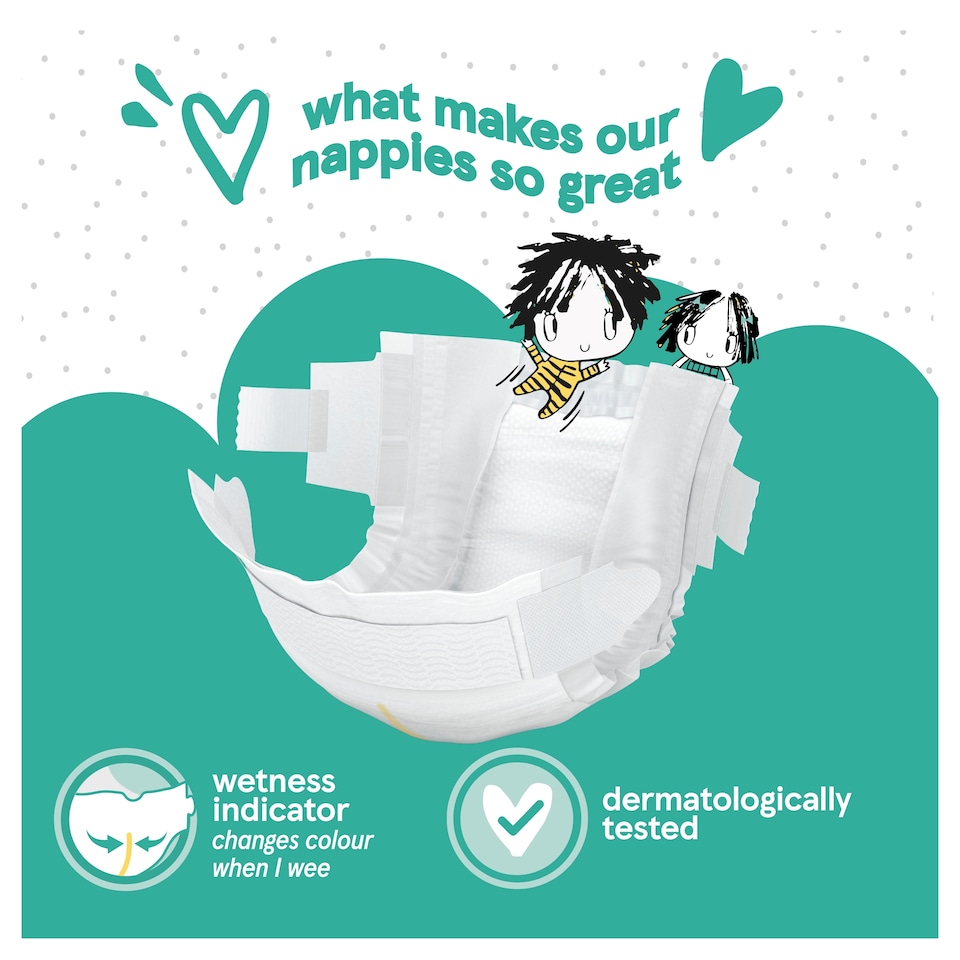 image 1 of Fred & Flo Newborn Nappy Size 0 24 Pack