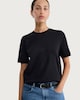 image 1 of F&F Pure Cotton Heavyweight Crew Neck T-Shirt in Black