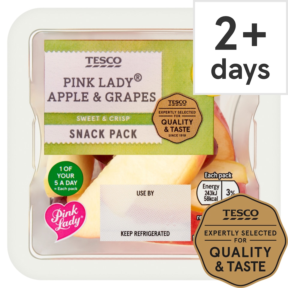Tesco Pink Lady Apple & Grape Pot 100G
