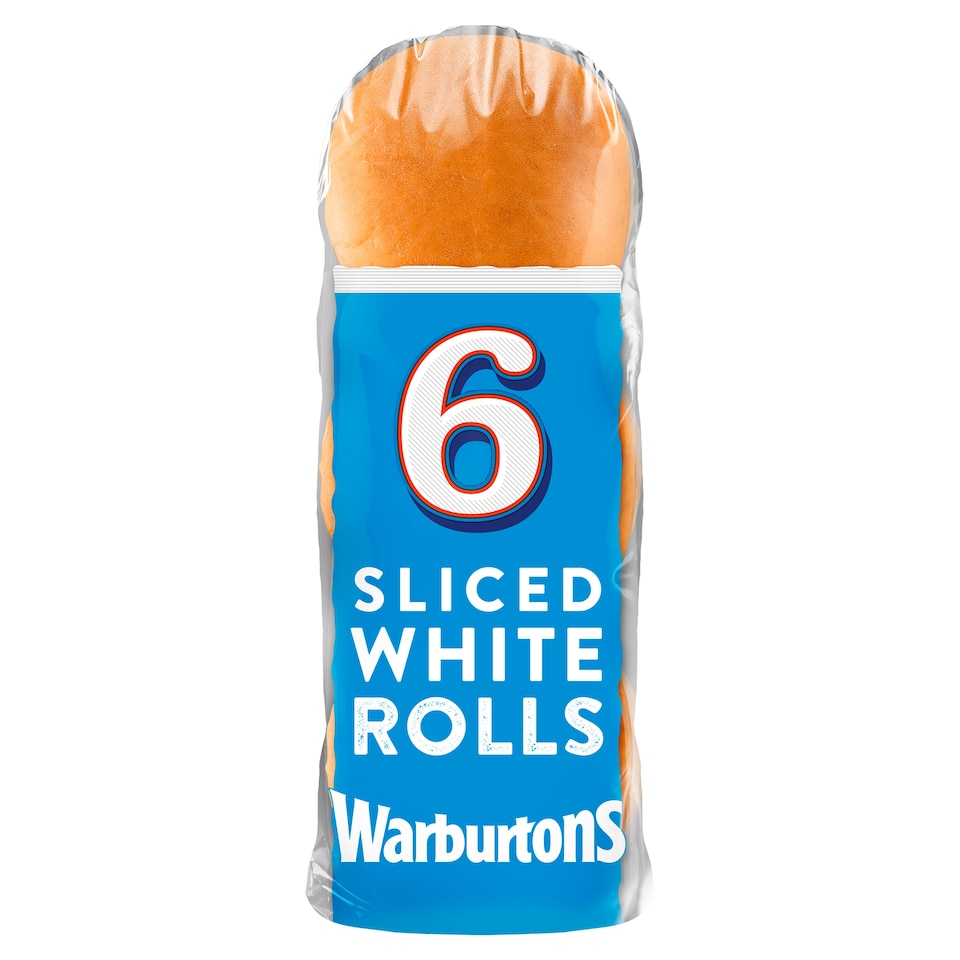 image 1 of Warburtons Soft White Sandwich Rolls 6 Pack