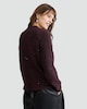 image 3 of F&F Knitted Sequin V Neck Jumper in Burgundy