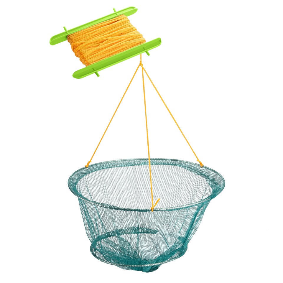 image 1 of Yello Crab Drop Net With Rings And Handle
