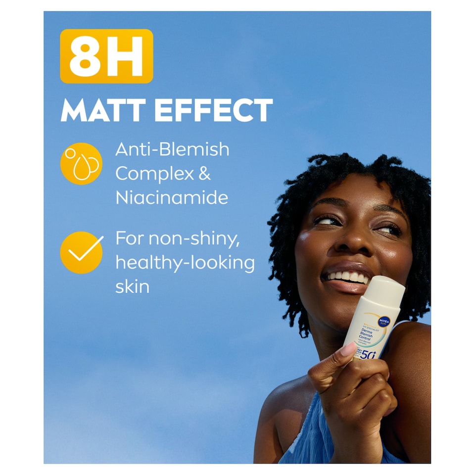 image 1 of NIVEA SUN UV Face Derma Skin Clear Sun Fluid SPF50+ 40ml​