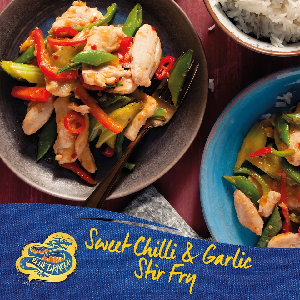 image 1 of Blue Dragon Sweet Chilli & Garlic Stir Fry Sauce 120G