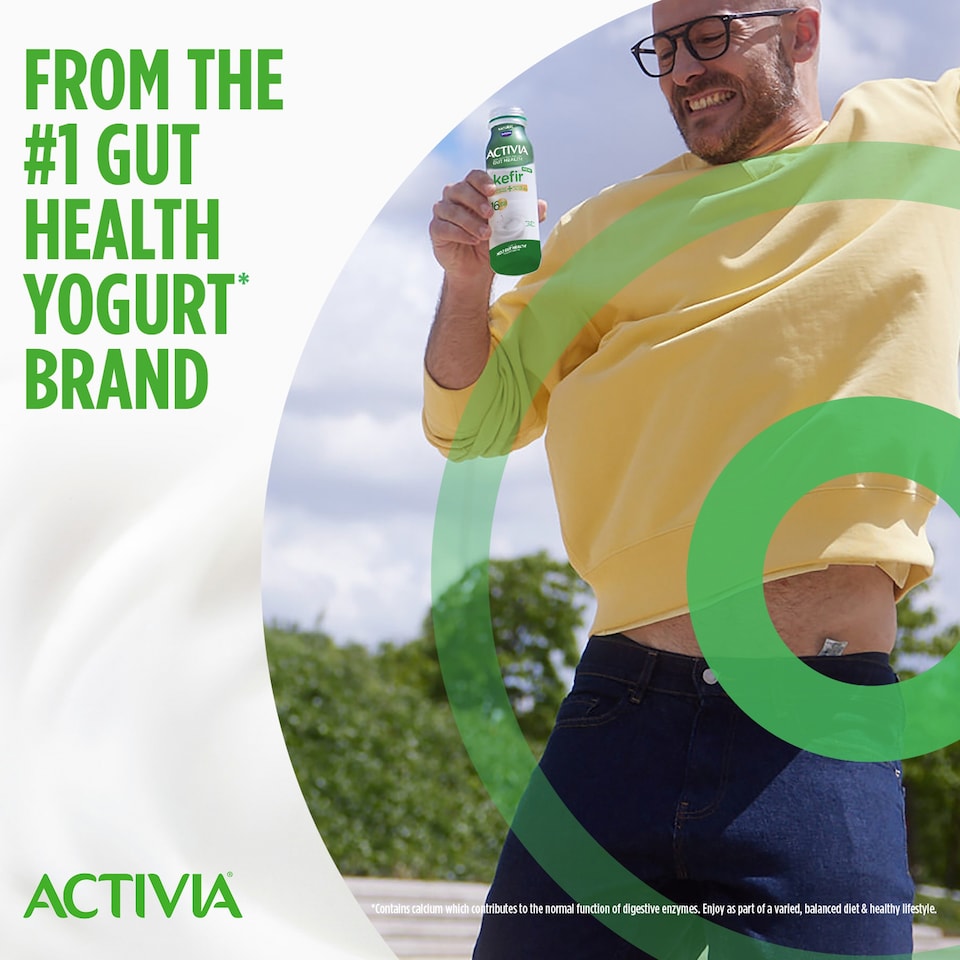 image 1 of Activia Gut Health Kefir - Strawberry & Raspberry 2 x 150g