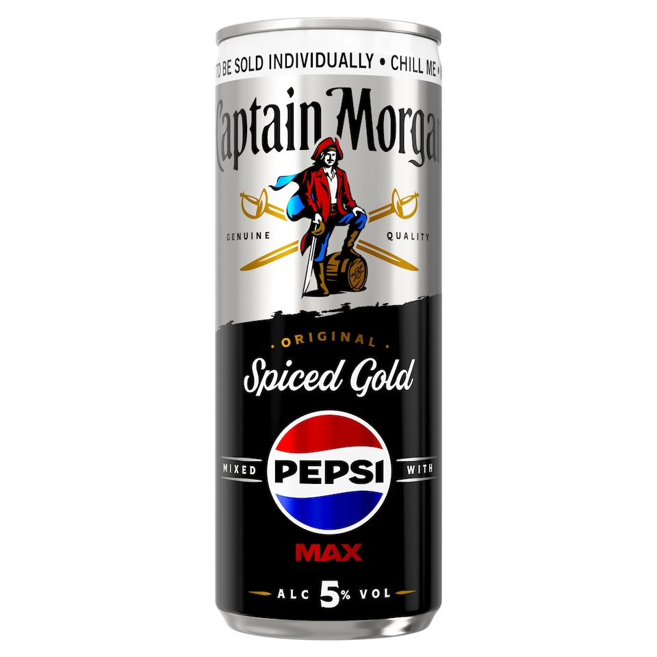 image 1 of Captain Morgan Original Spiced Gold & Pepsi Max 6 X 250ML