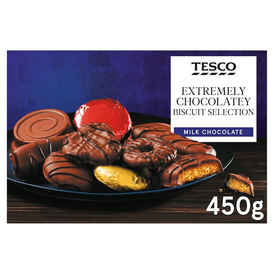 Tesco Milk Chocolate Biscuit Selection 450G