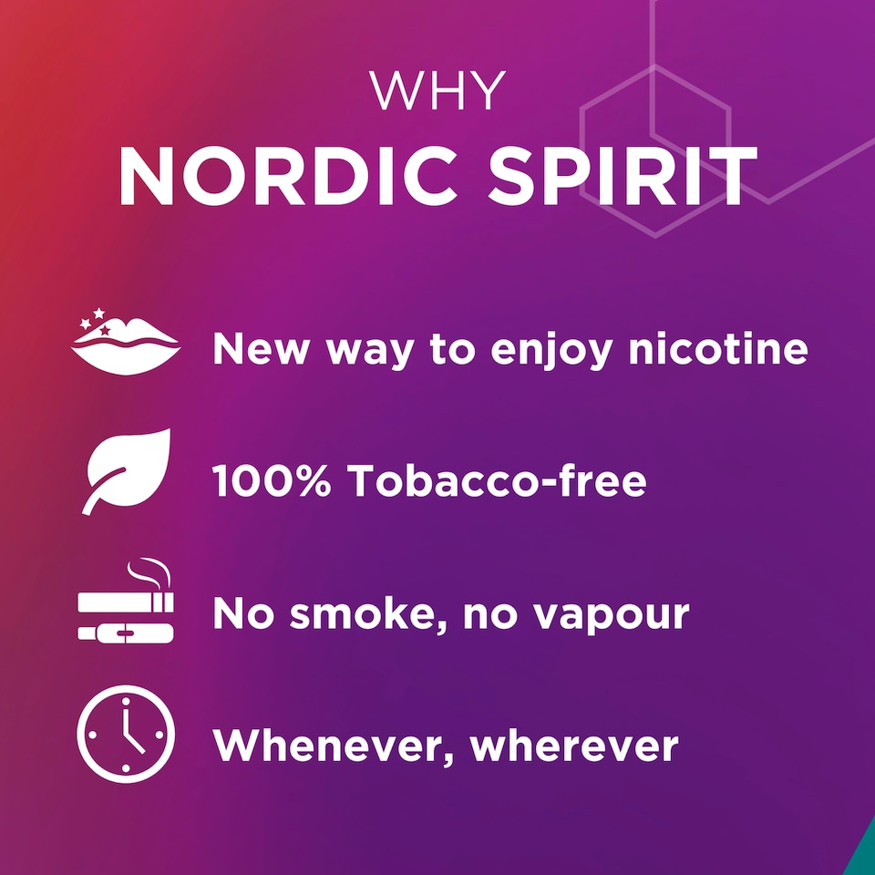 image 1 of Nordic Spirit Forest Berries Tobacco Free Nicotine 9mg Pouches Strong 20 Pack 14g