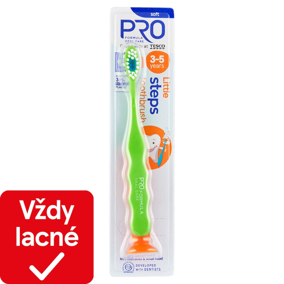 obrázok 1 z Tesco Pro Formula Little Steps Soft zubná kefka pre deti od 3 do 5 rokov