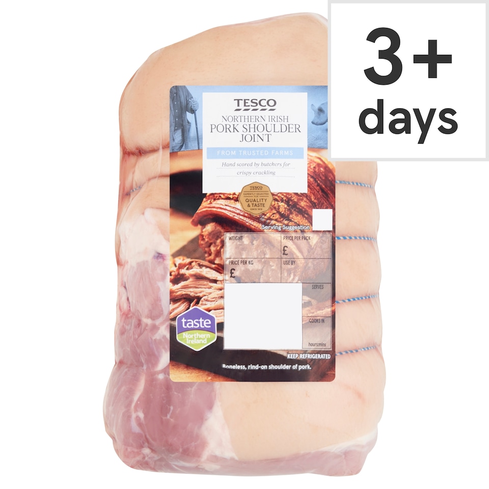 Tesco Northern Irish Pork Shoulder Joint 0.800kg-1.500kg