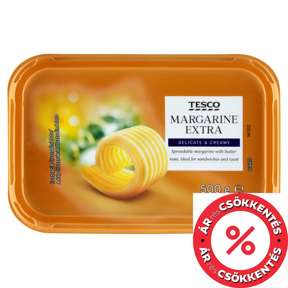 Tesco Margarine Extra félzsíros margarin 500 g