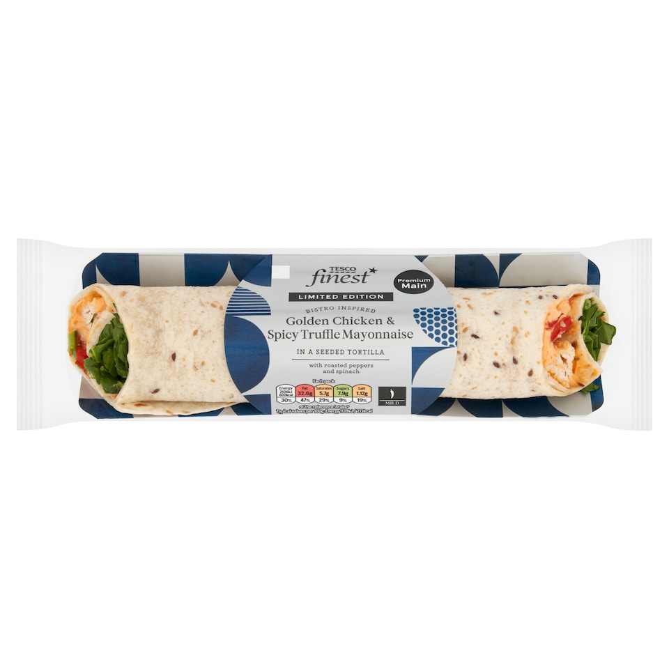 Tesco Finest Golden Chicken & Spicy Truffle Mayonnaise Wrap