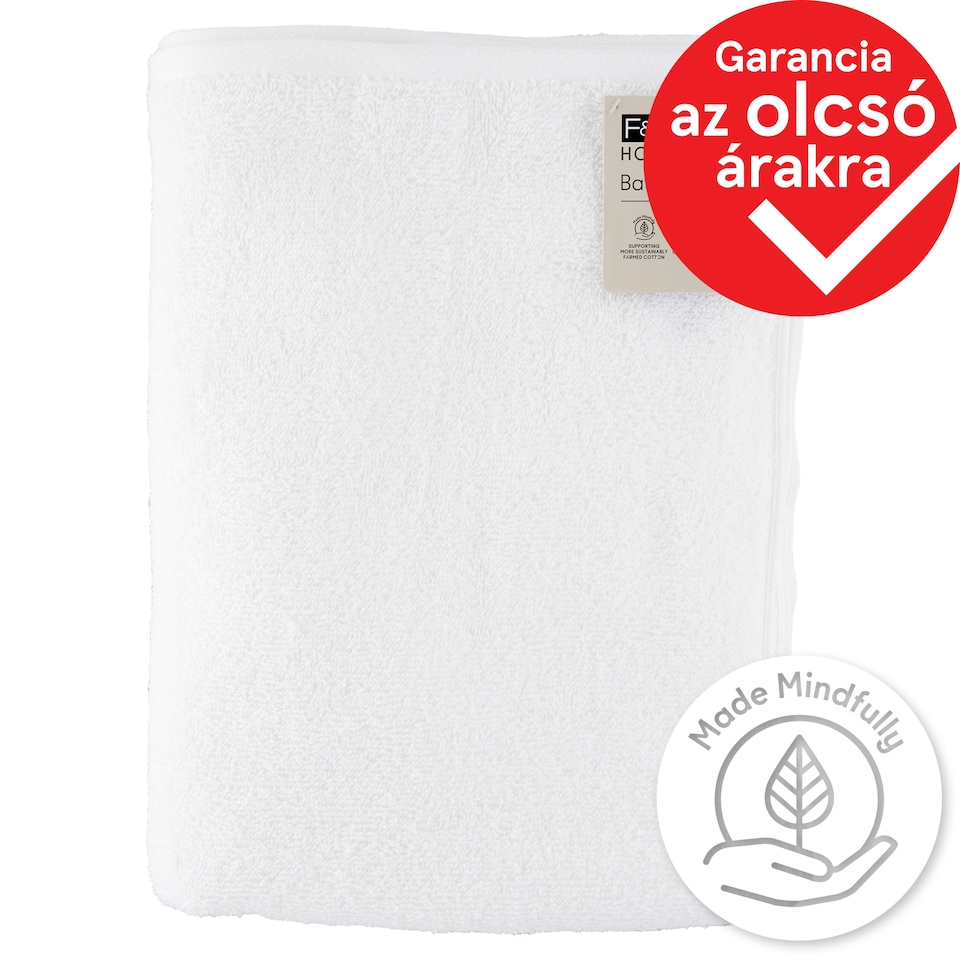F&F Home Basics White Bath Sheet 100 cm x 140 cm